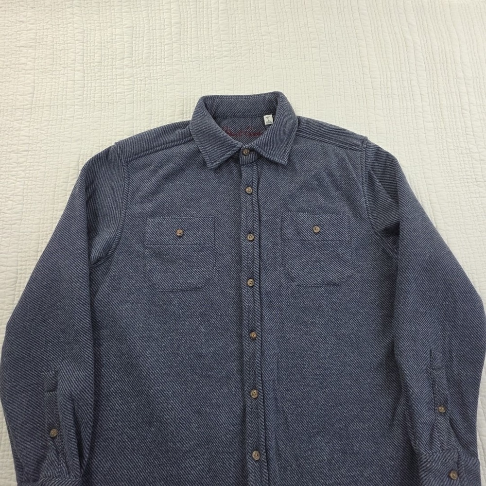 Robert Graham Barford Shacket Men's L Blue Tweed Fleece Lined NEW Classic Fit - Picture 6 of 16